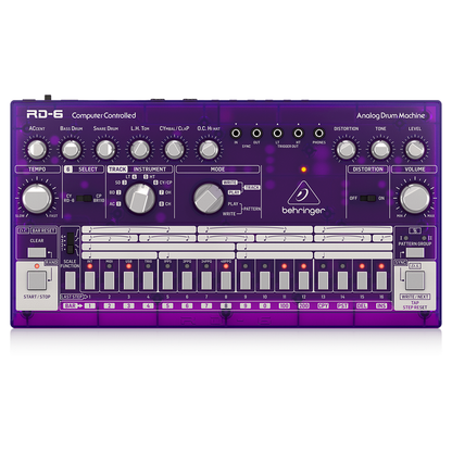 Behringer RD6GP Drum Machine Magenta Análogo Secuenciador