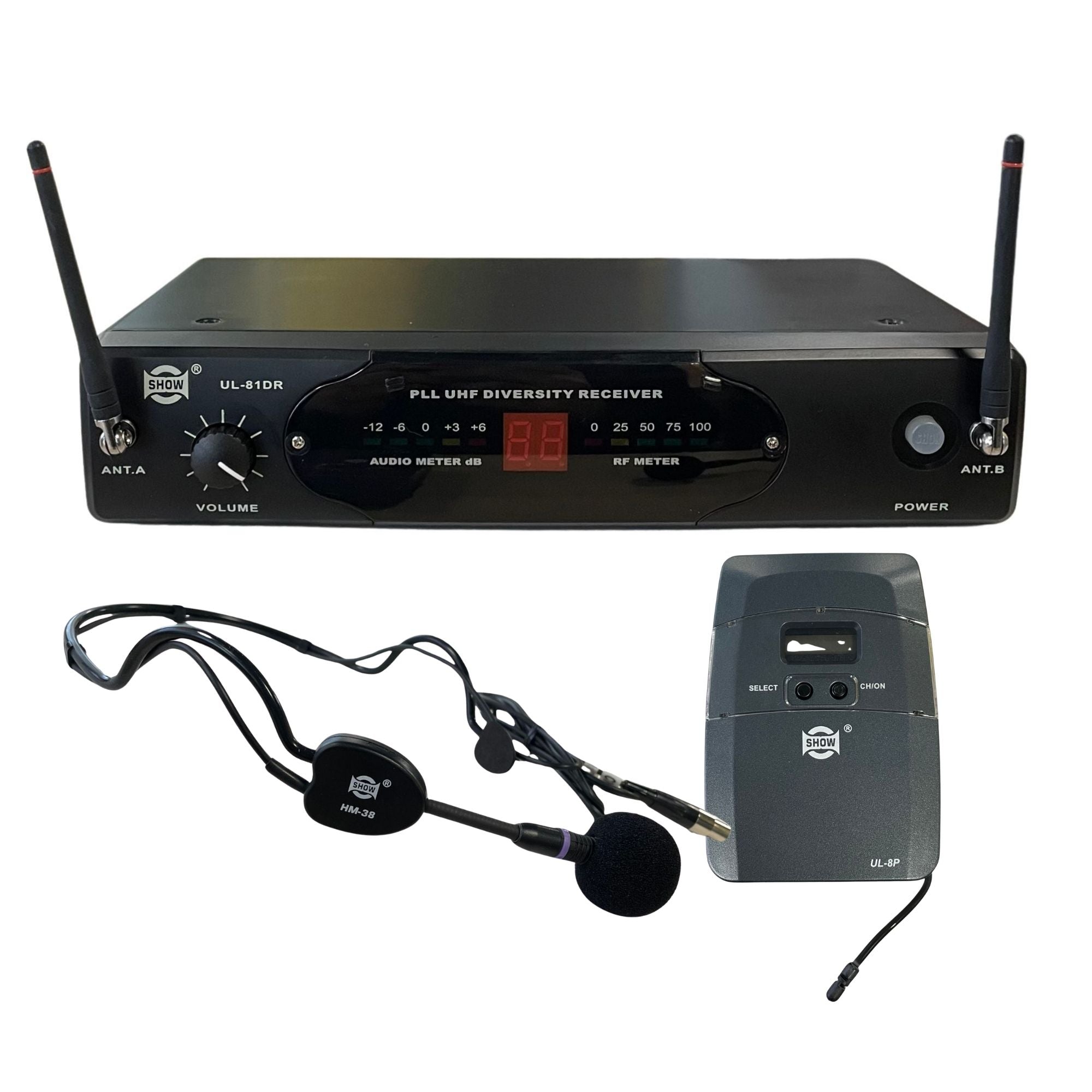 Show UL-81DR UL-8P Sistema Inalámbrico de Cintillo UHF