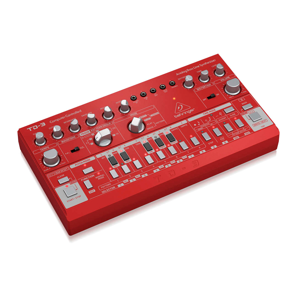 Behringer TD3RD Sintetizador Analogo Rojo Bass Line