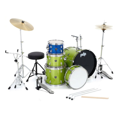 PDP PDCE2215KTEL Center Stage Series Batería Acústica 5Pcs Electric Green Sparkle
