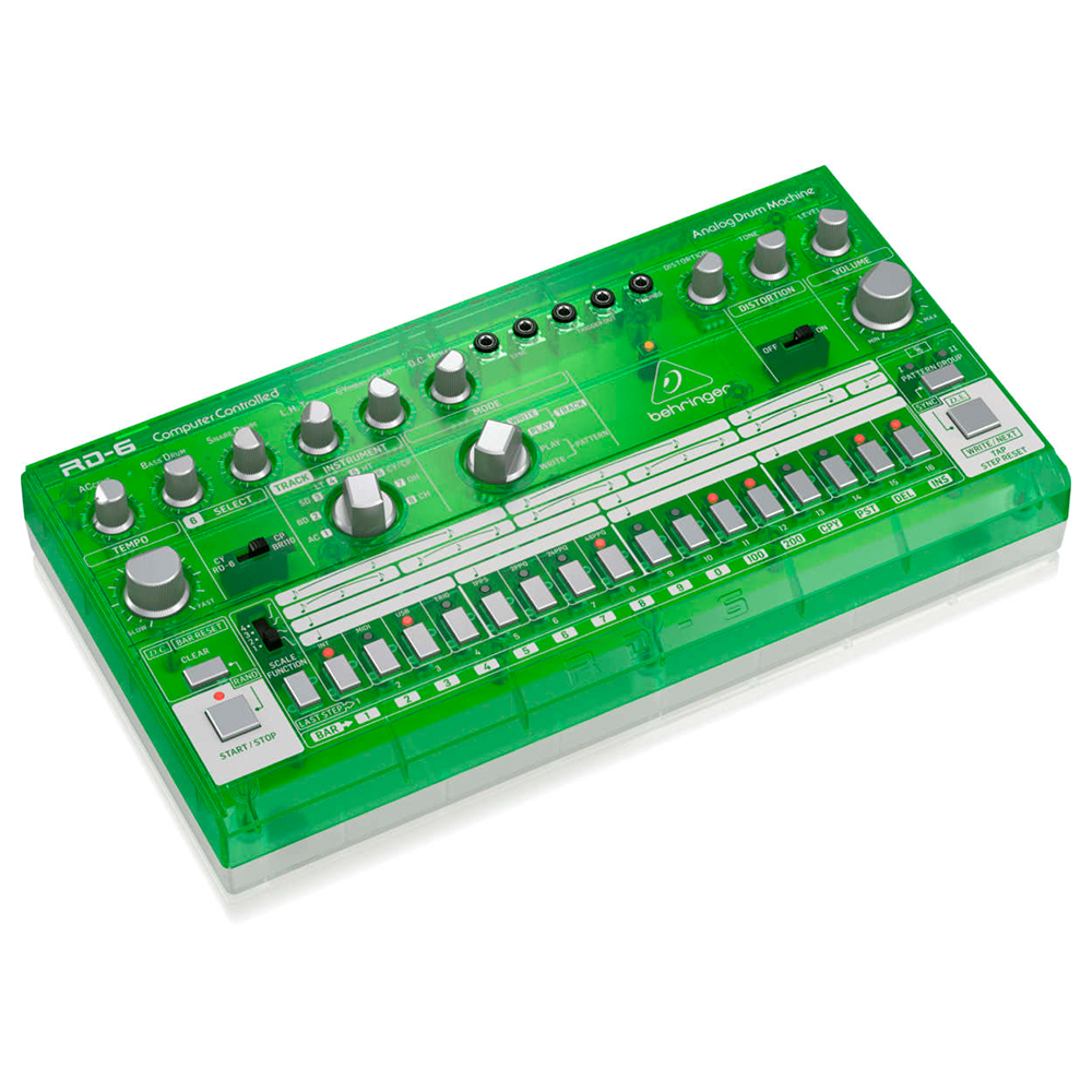 Behringer RD6LM Drum Machine Verde Análogo Secuenciador