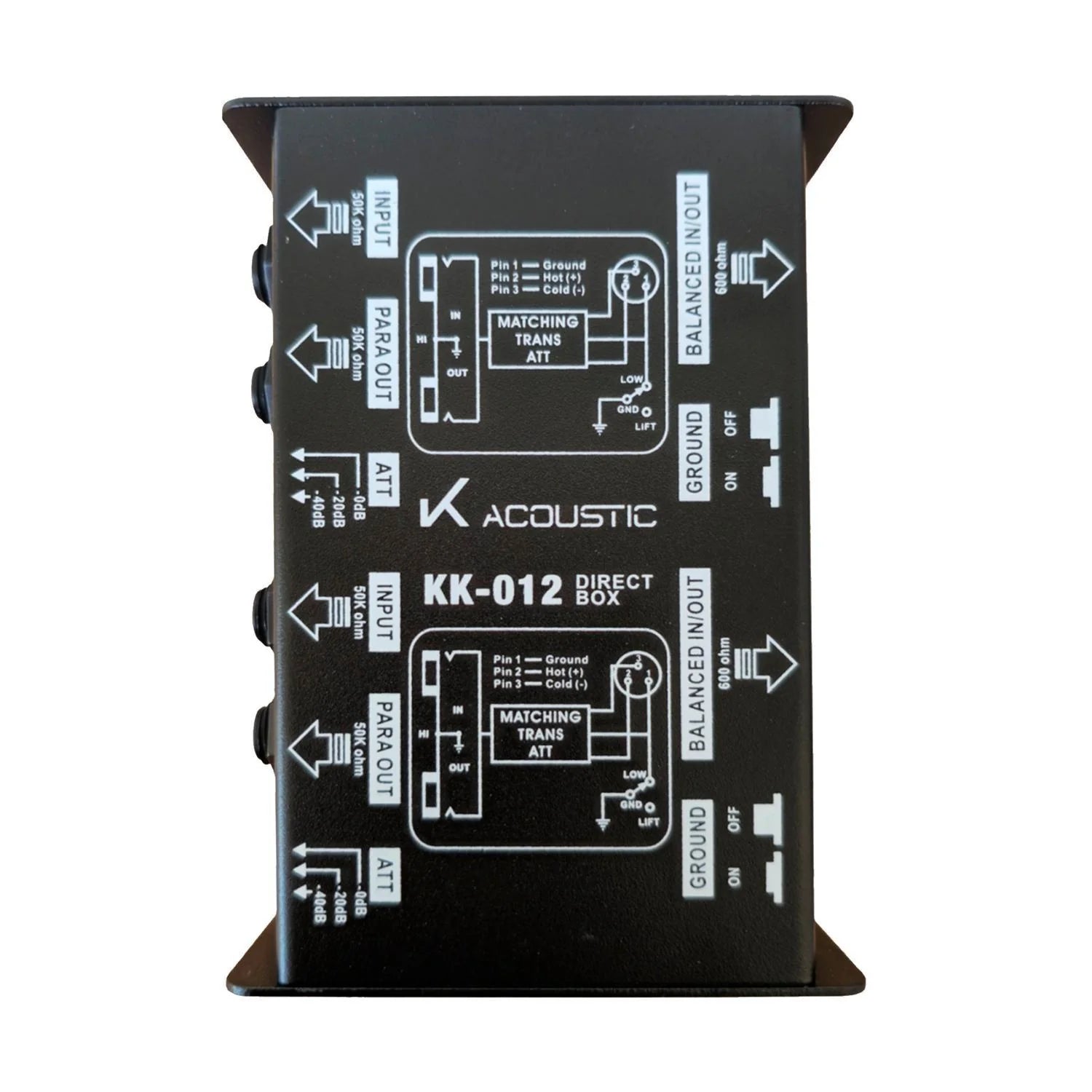 K-Acoustic KK-012 Caja directa pasiva Dual