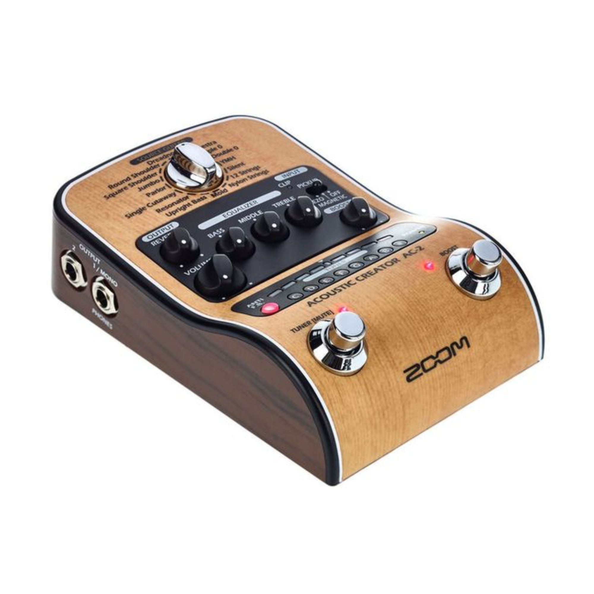 Zoom AC-2 Pedal Multiefecto Guitarra Electroacústica con Salida