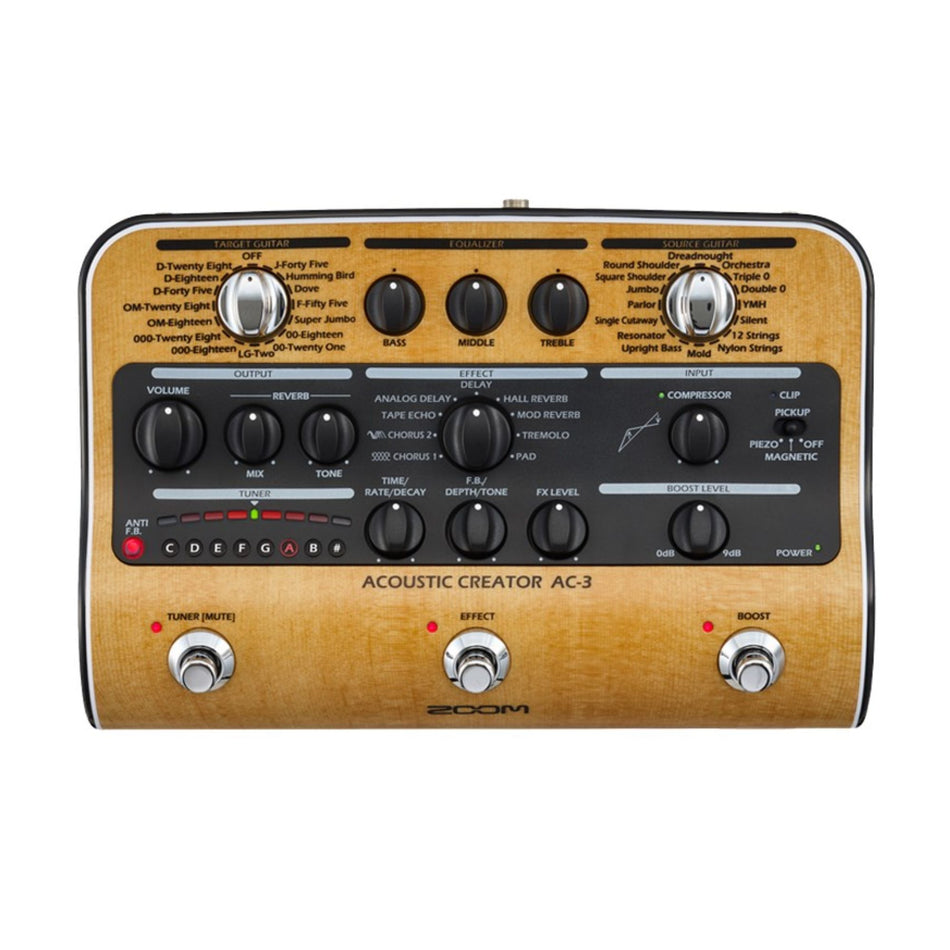 Zoom AC-3 Pedalera Multiefecto Guitarra Electroacústica