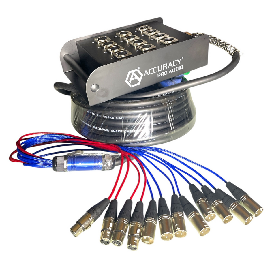 Accuracy Pro Audio Cable Multipar 8x4 12 Canales 30 mts