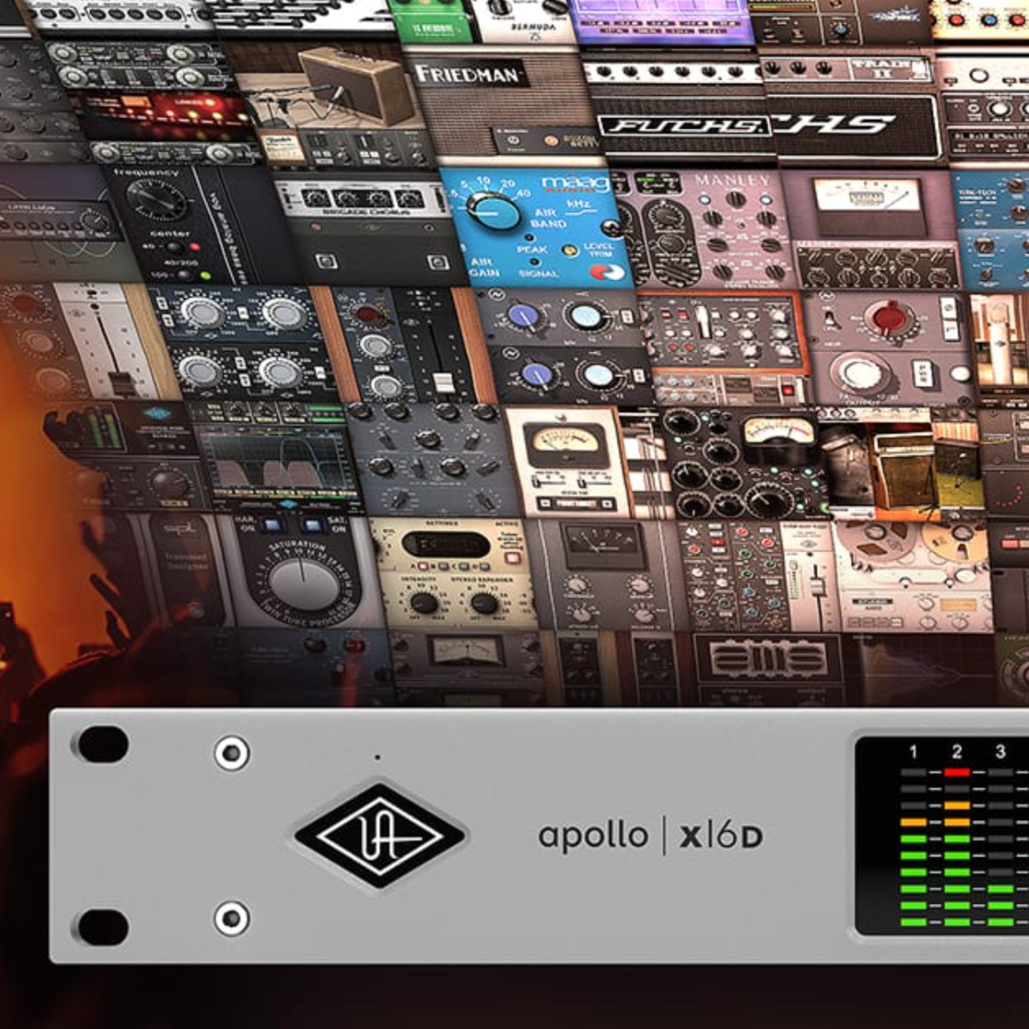Universal Audio Apollo X16D Interfaz de Audio Thunderbolt 3 y Conexión Dante