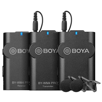 Boya BY-WM4 PRO K2 Sistema Inalámbrico Solapa Cámara y Teléfono