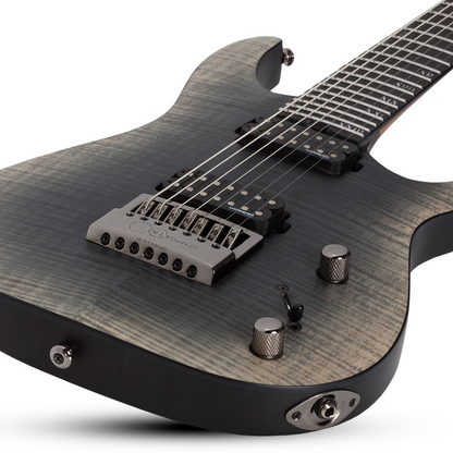 Schecter Banshee Mach-7 Fallout Burst Guitarra Eléctrica 7 cuerdas Evertune