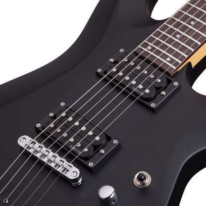 Schecter C-6 Deluxe Left Hand Satin Black Guitarra Eléctrica 6 cuerdas