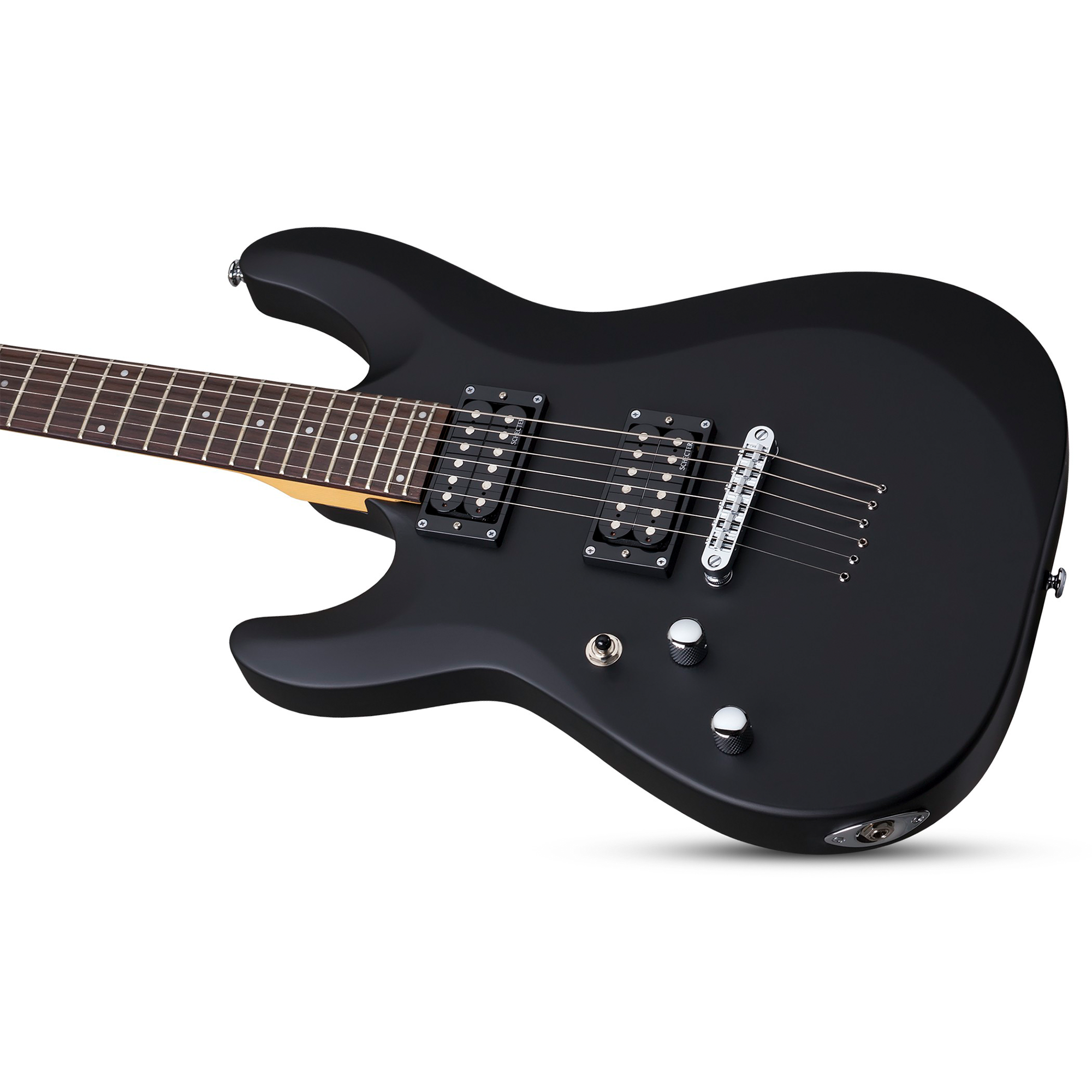 Schecter C-6 Deluxe Left Hand Satin Black Guitarra Eléctrica 6 cuerdas