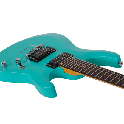 Schecter C-6 Deluxe Satin Aqua Guitarra Eléctrica 6 cuerdas