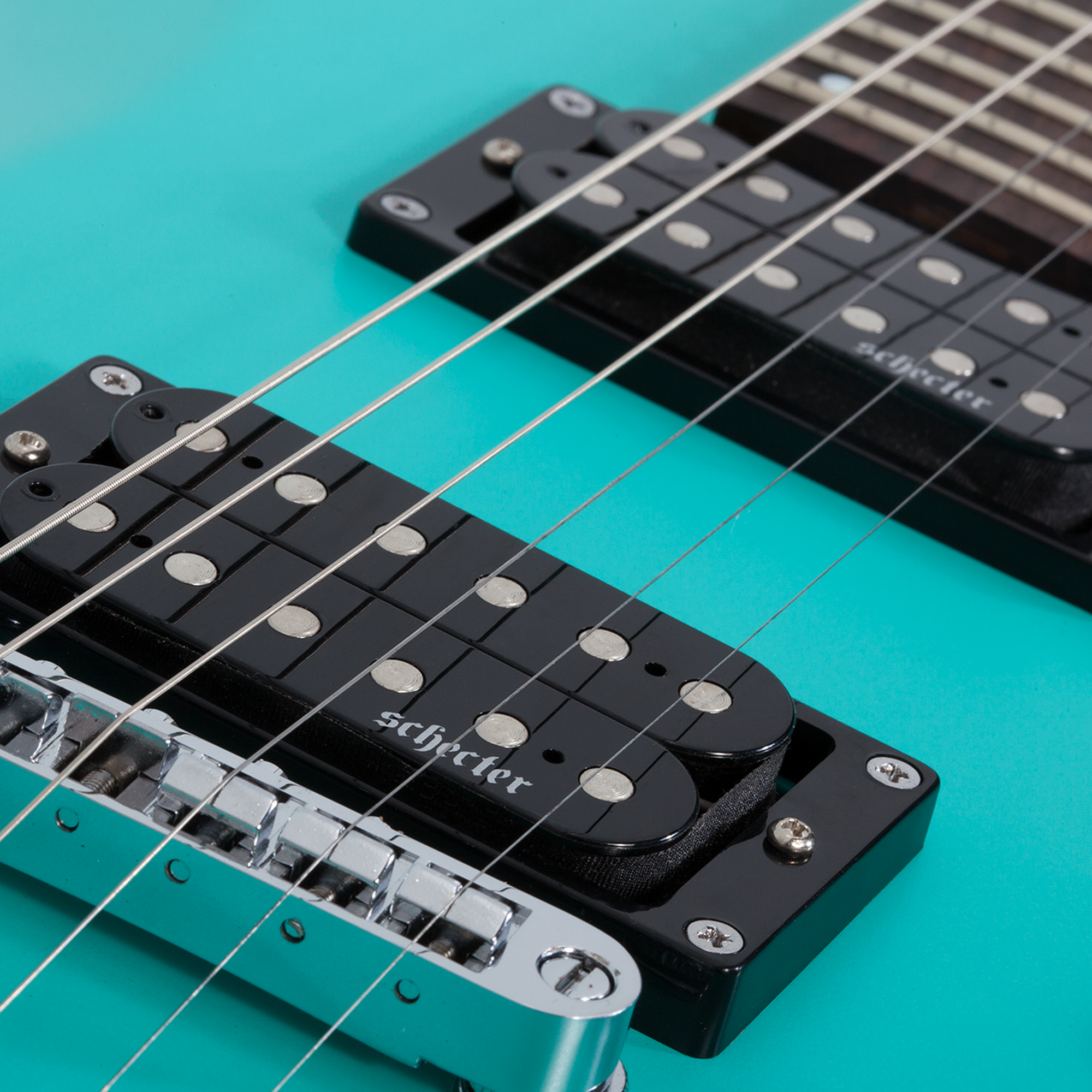 Schecter C-6 Deluxe Satin Aqua Guitarra Eléctrica 6 cuerdas