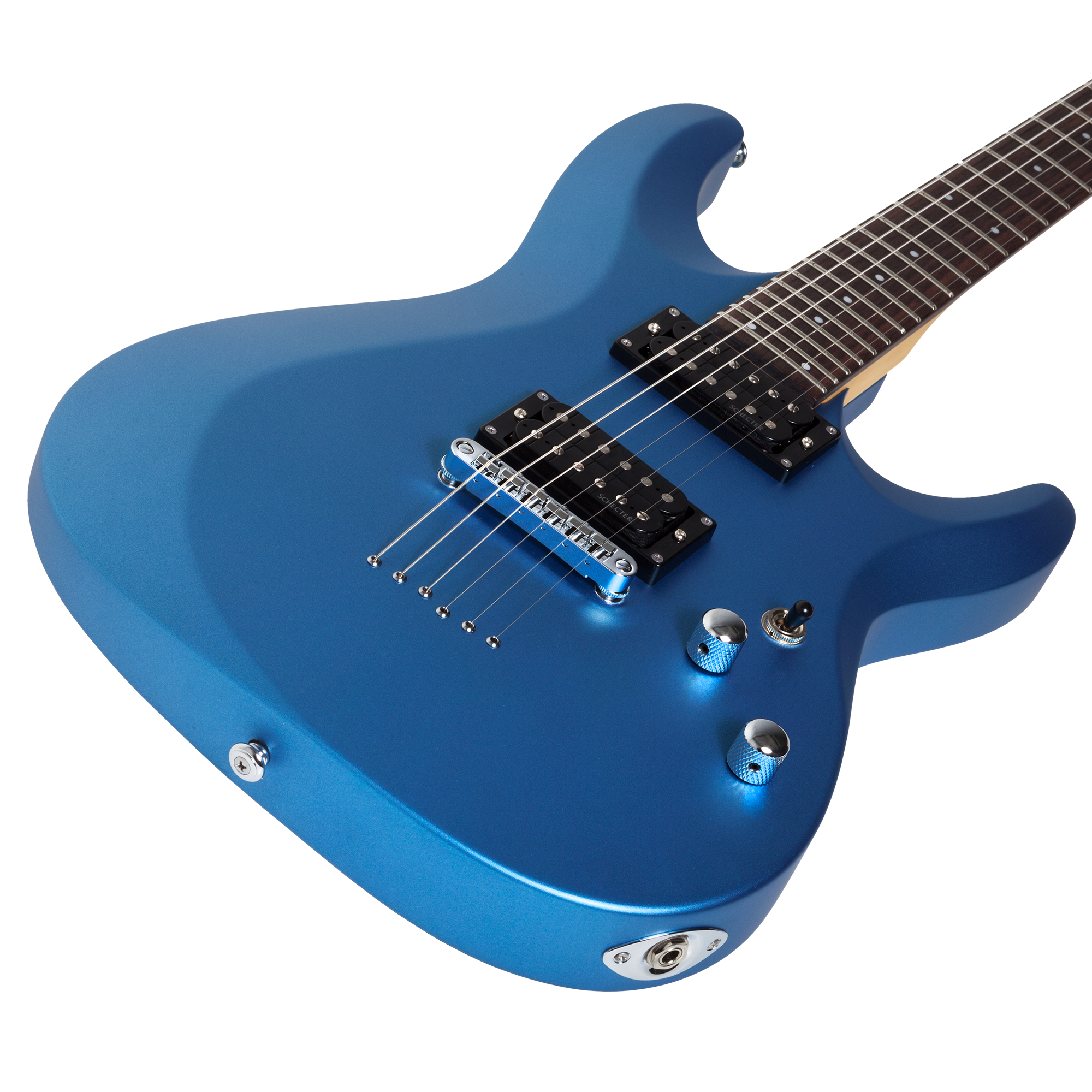 Schecter C-6 Deluxe Satin Metallic Light Blue Guitarra Eléctrica 6 cuerdas