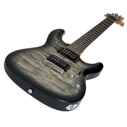 Schecter C-6 Plus Charcoal Burst Guitarra Eléctrica 6 cuerdas