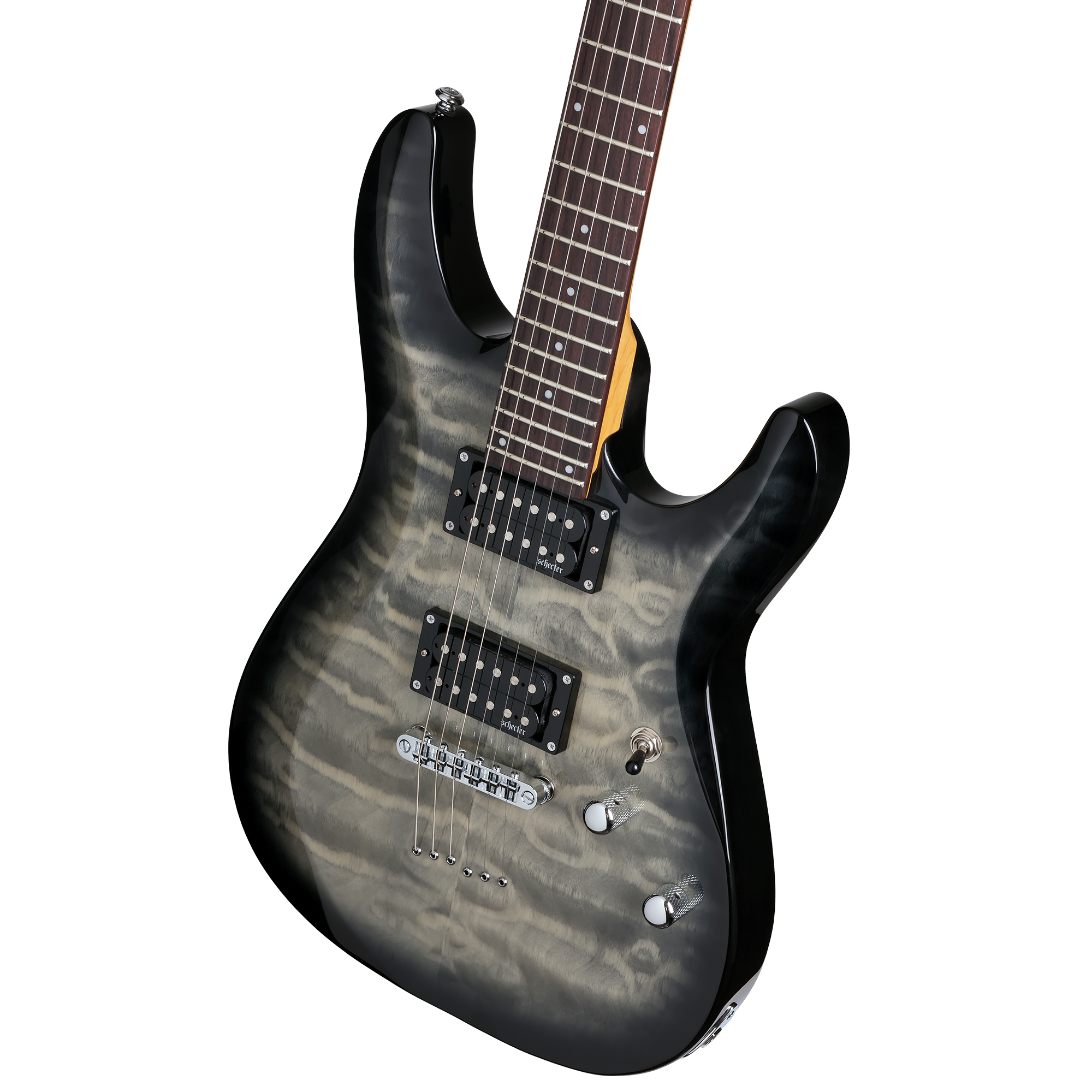 Schecter C-6 Plus Charcoal Burst Guitarra Eléctrica 6 cuerdas