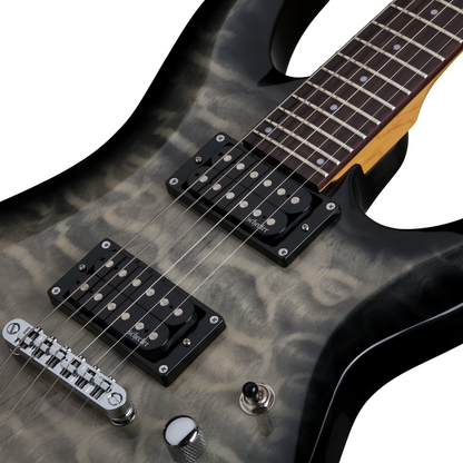 Schecter C-6 Plus Charcoal Burst Guitarra Eléctrica 6 cuerdas