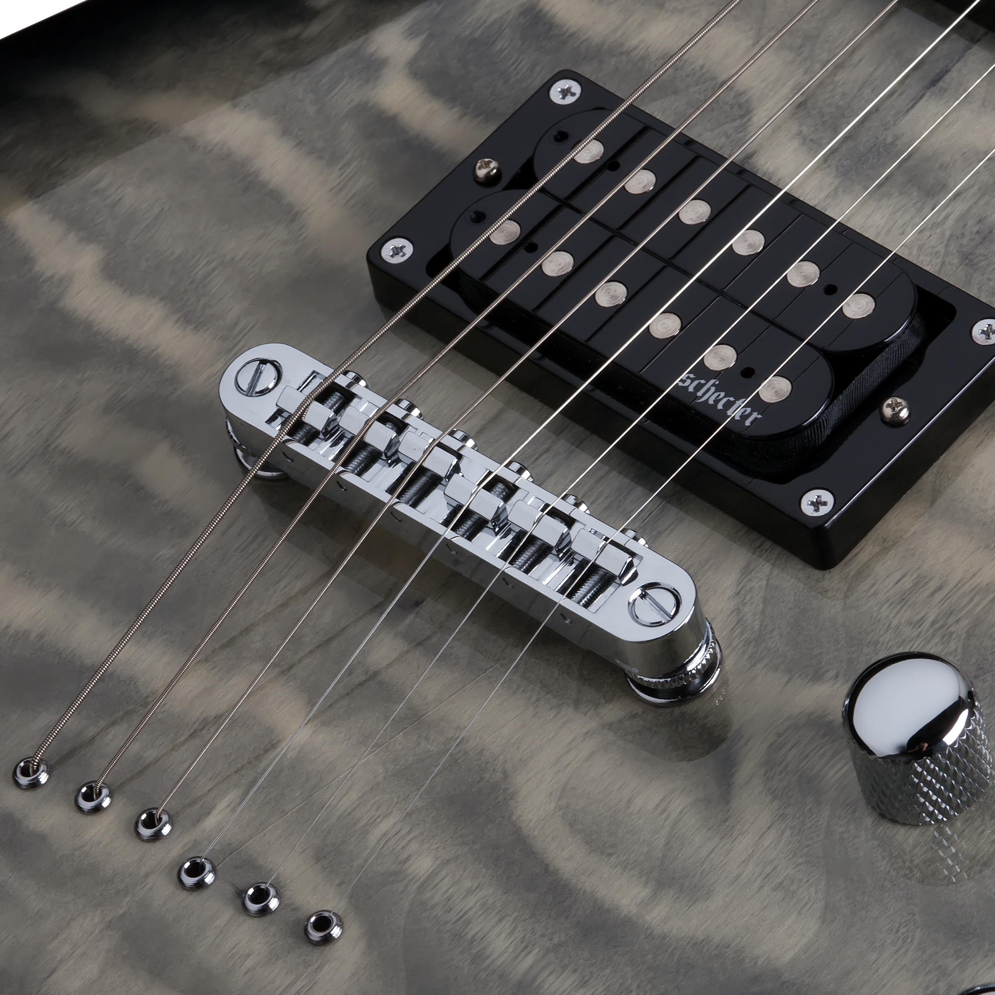 Schecter C-6 Plus Charcoal Burst Guitarra Eléctrica 6 cuerdas