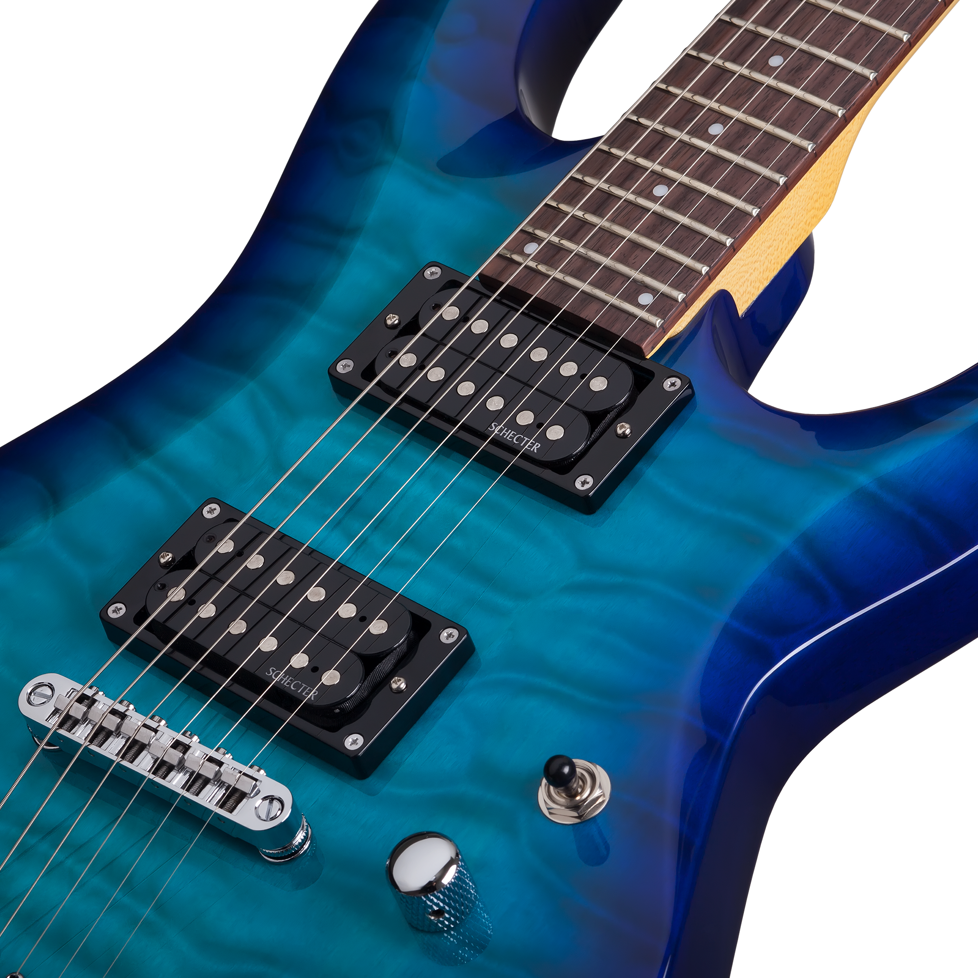 Schecter C-6 Plus Ocean Blue Burst Guitarra Eléctrica 6 cuerdas