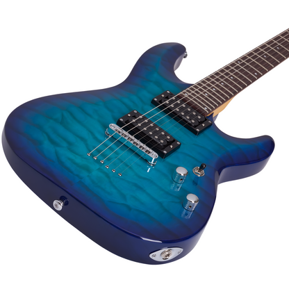 Schecter C-6 Plus Ocean Blue Burst Guitarra Eléctrica 6 cuerdas