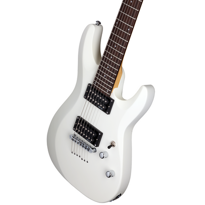 Schecter C-7 Deluxe Satin White Guitarra Eléctrica 7 cuerdas