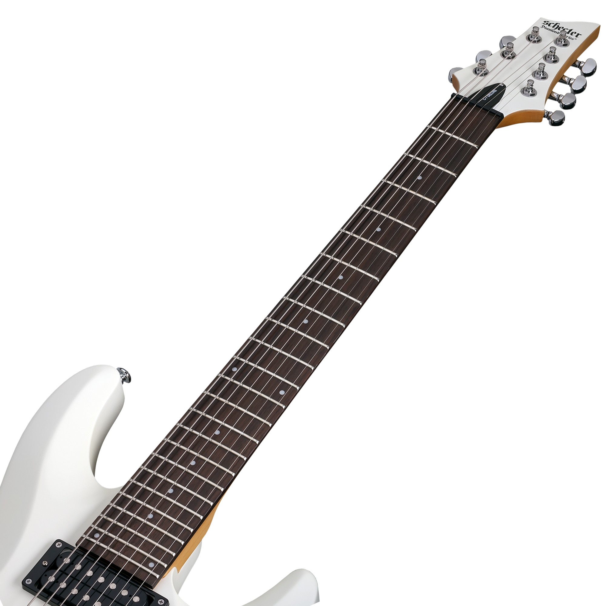 Schecter C-7 Deluxe Satin White Guitarra Eléctrica 7 cuerdas