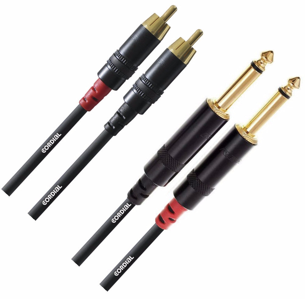 Cordial CFU3PC Cable 2 Plug 1/4 TS a RCA - 3mts