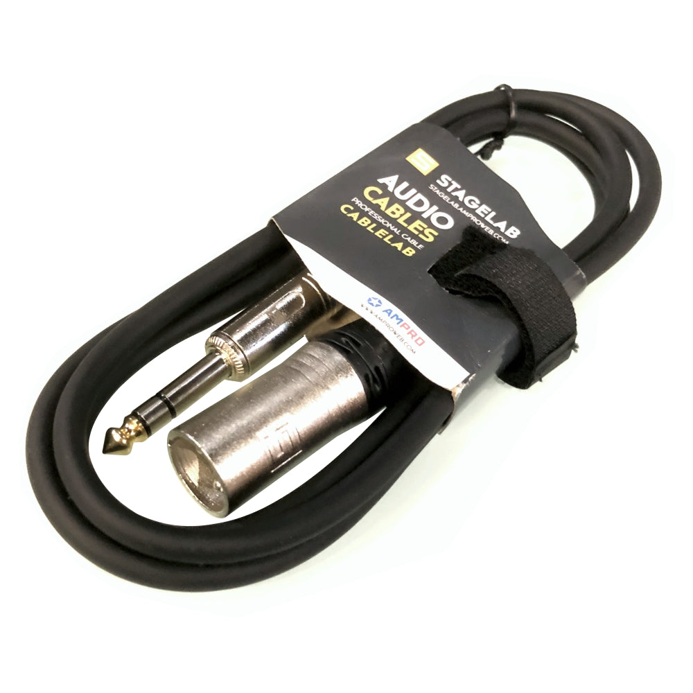 STAGELAB CLMXMST15 Cable Balanceado TRS a XLR Macho de 1.5 Mts