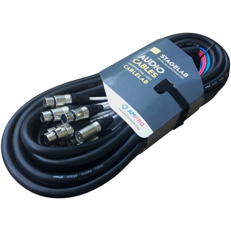 Stagelab CLSN-8XMXF6 Cable Multipar Snake 8 XLR - 6mts