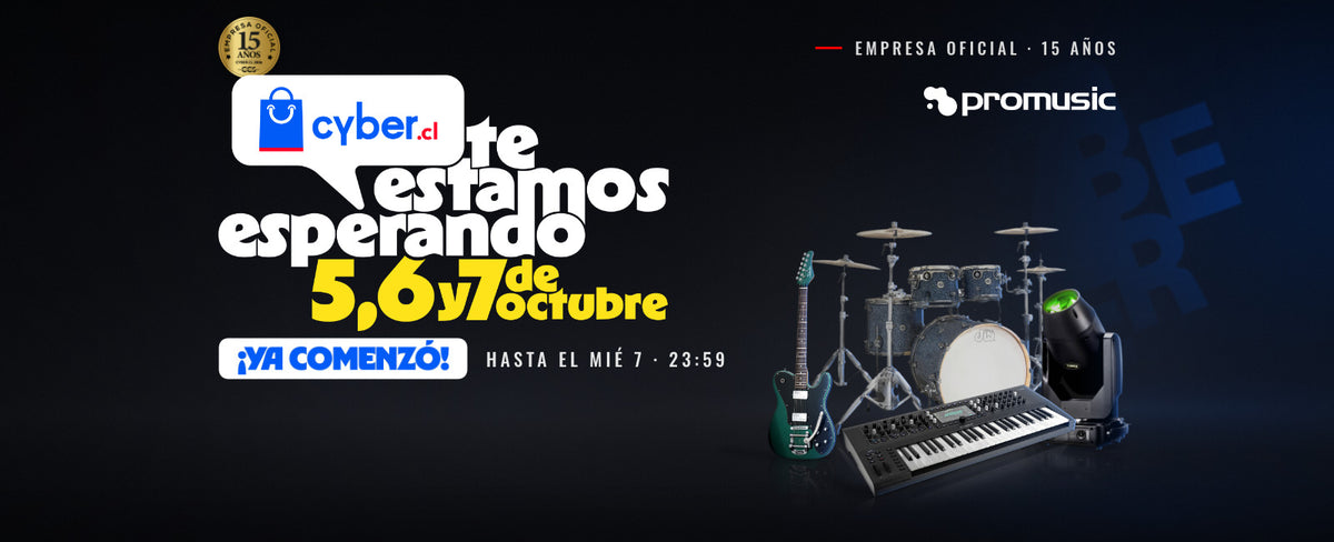 Cyber Monday Promusic ya comenzó: baterías, guitarras, teclados, iluminación y monitores con descuento