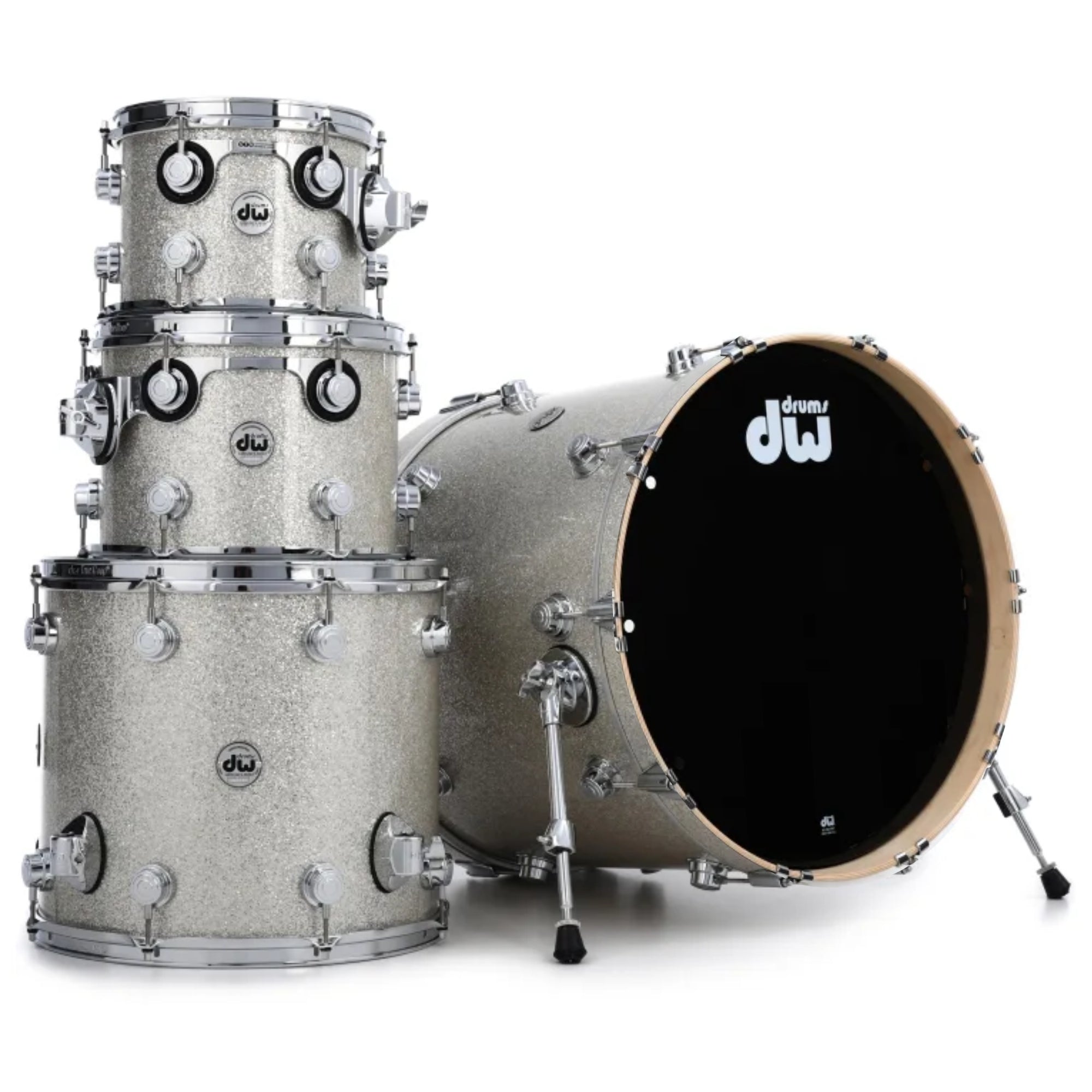 DW Shellpack Collector Mahogany Silver Sparkle Chrome