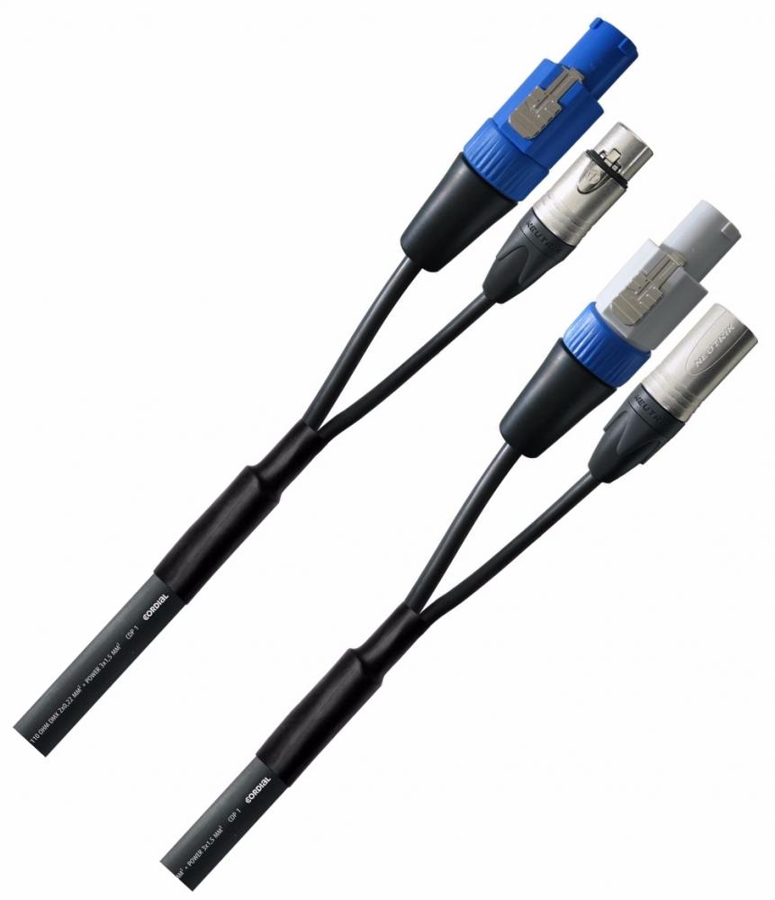 Cordial CPH3DMX1PW Cable DMX - Powercon 3 pines - 3mts