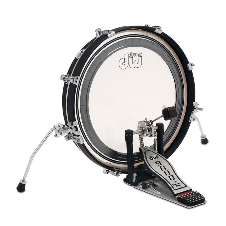 DW Drums Design Series Bombo Pancake 3x20" Black Satin, Spurs