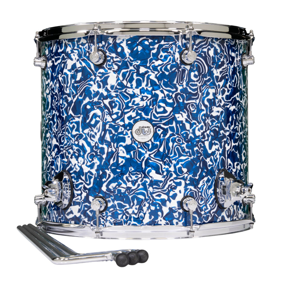 DW Drums Design Series Tom 18x16" Blue Lightning