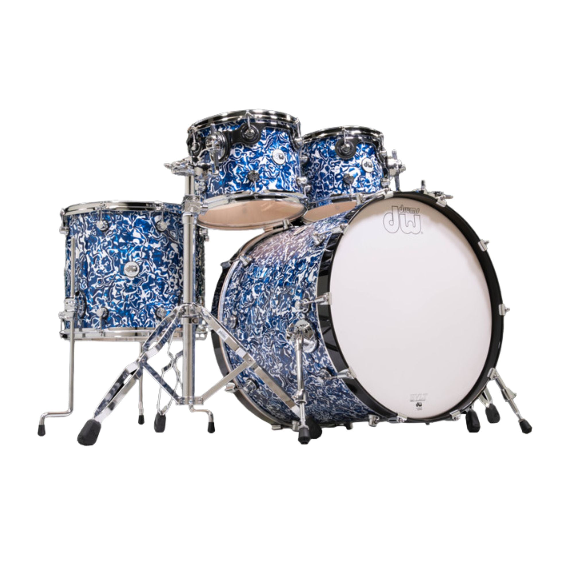 Dw Drums Design Series Shellpack 4pcs Blue Lightning