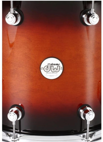 DW Drums Tom de Piso 14x12" Maple Tobacco Burst Serie Concept