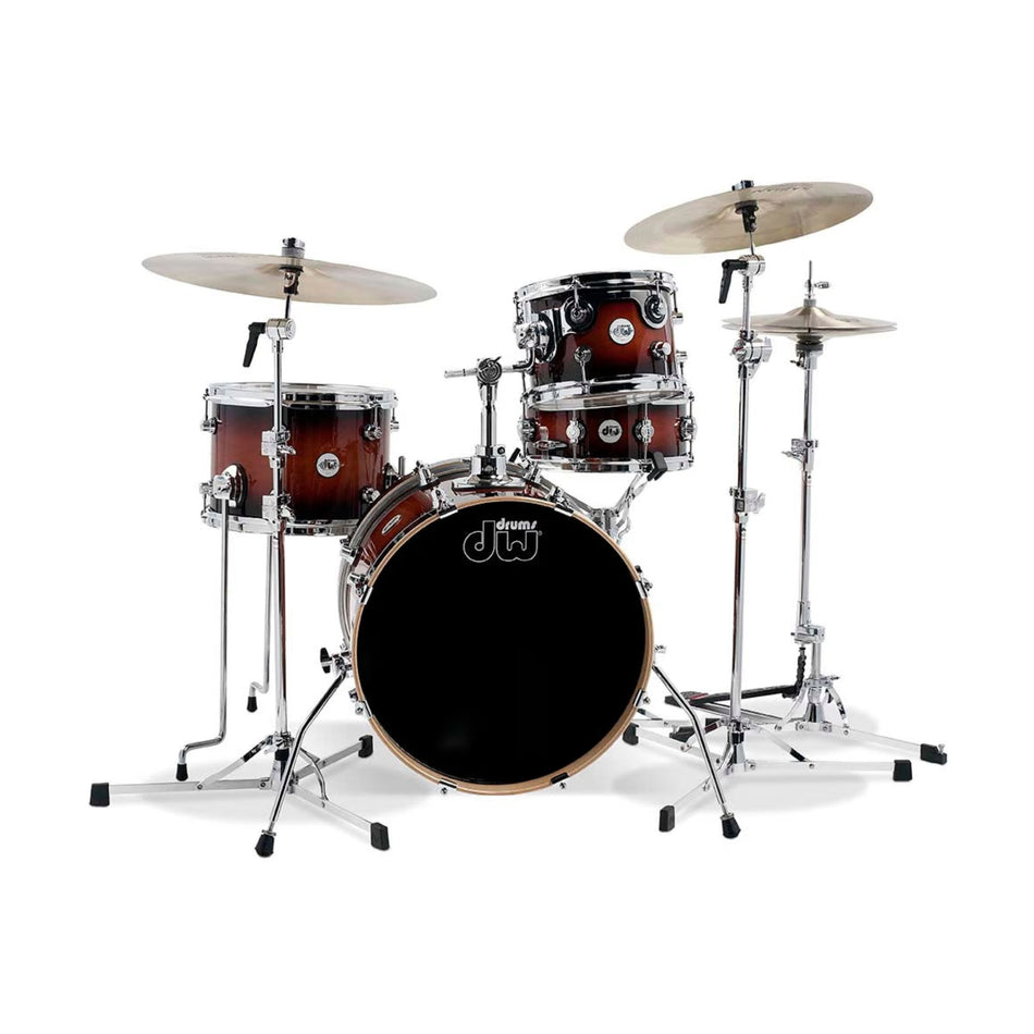 DW Drums Design Mini-Pro Shellpack 4 Piezas Tobbaco Burst