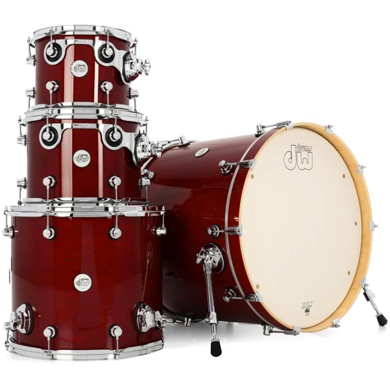 DW Drums Shellpack Design Series 4 Piezas Cherry Stain