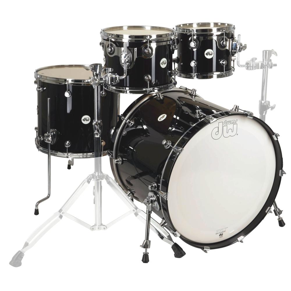 DW Drums DDLG2214PB Batería Acústica Design Maple Shellpack 4Pcs Piano Black