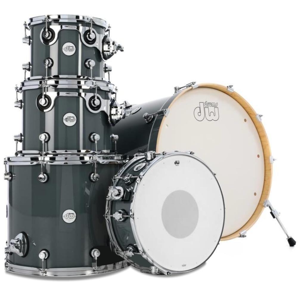 DW Drums DDLG2215SG Batería Acústica Design Maple Shellpack 5Pcs Steel Gray