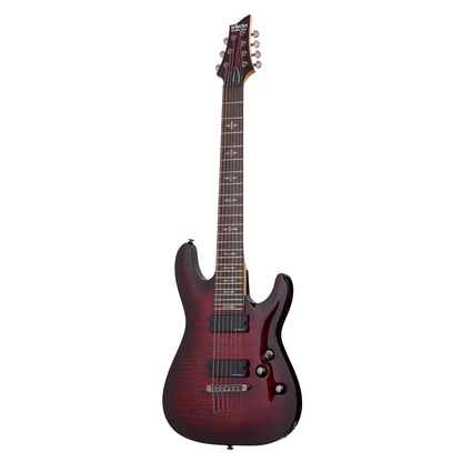 Schecter Demon-7 Crimson Red Burst Guitarra Eléctrica 7 cuerdas