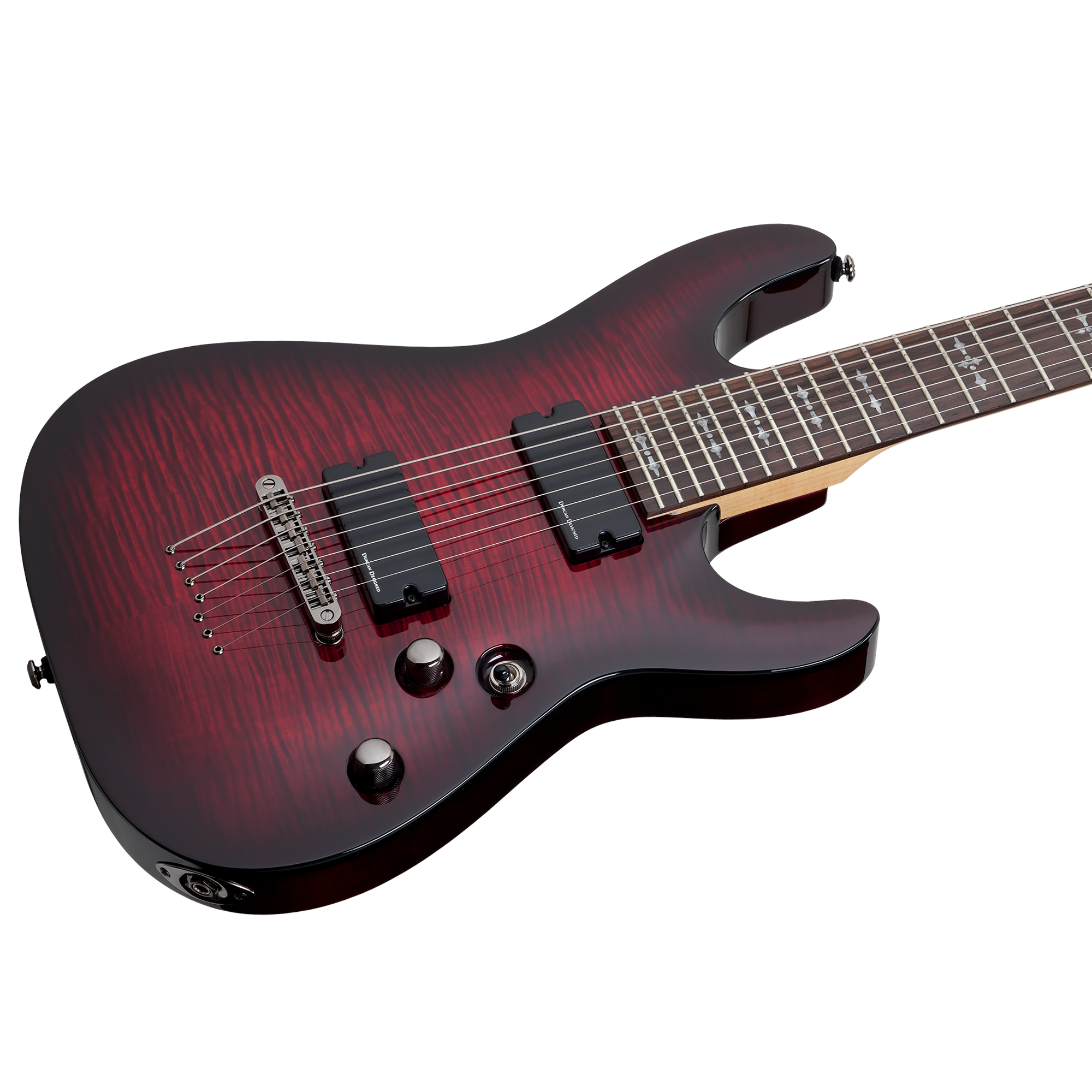 Schecter Demon-7 Crimson Red Burst Guitarra Eléctrica 7 cuerdas