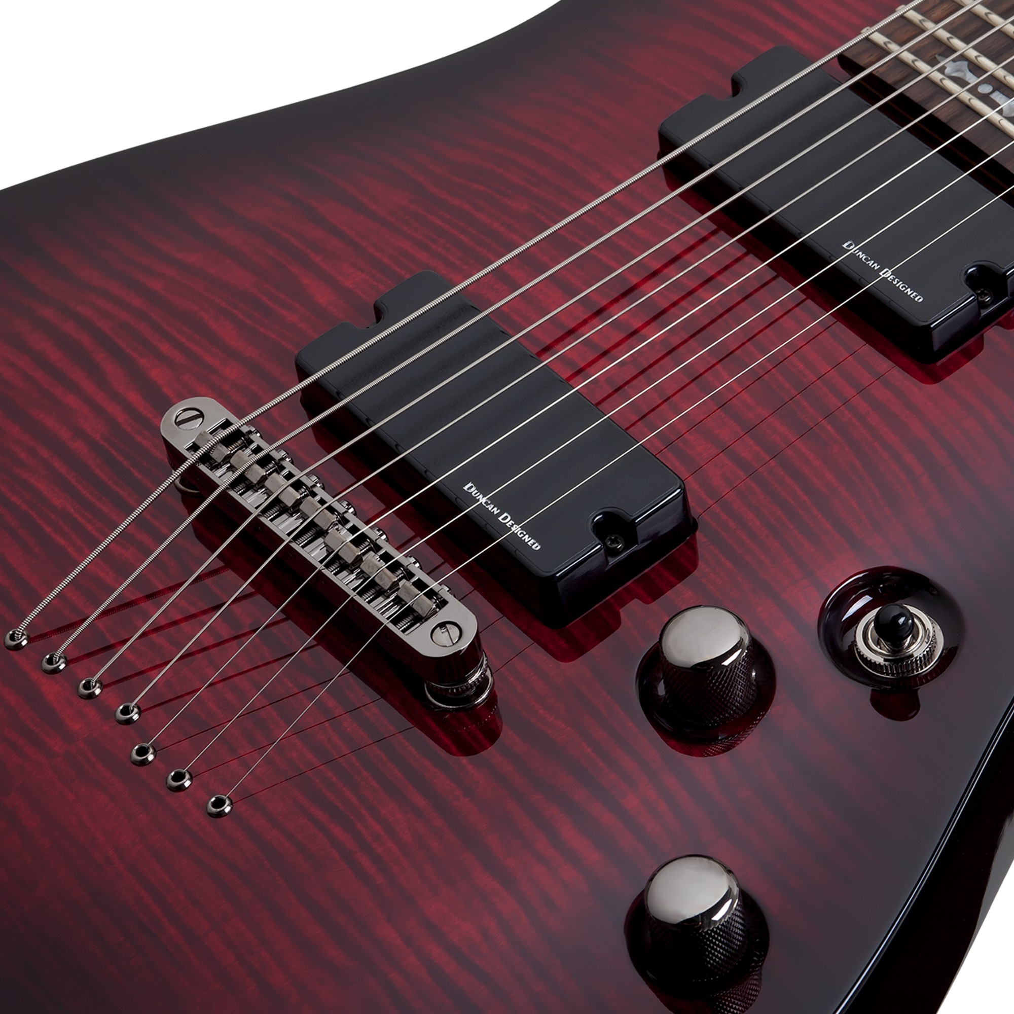 Schecter Demon-7 Crimson Red Burst Guitarra Eléctrica 7 cuerdas