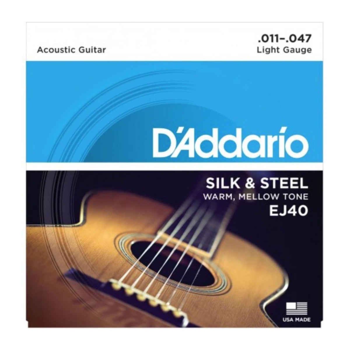 D'Addario EJ40 Cuerdas Guitarra Acústica - Folk 11-47