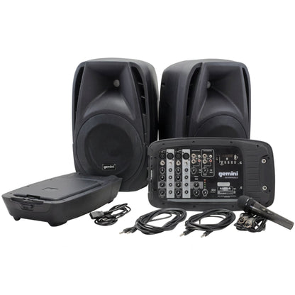 Gemini ES-210MXBLU Sistema PA Portátil 10″ (Par)