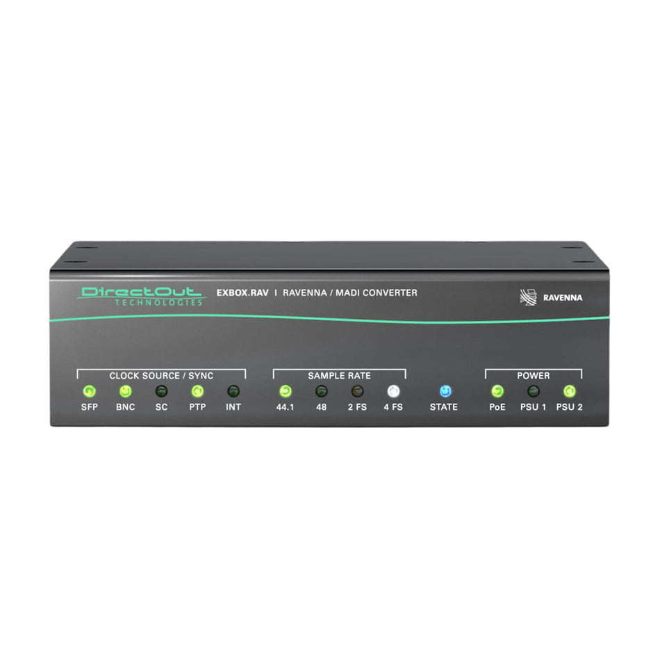 DirectOut EXBOX.RAV Convertidor RAVENNA/MADI 64 Canales con FastSRC y