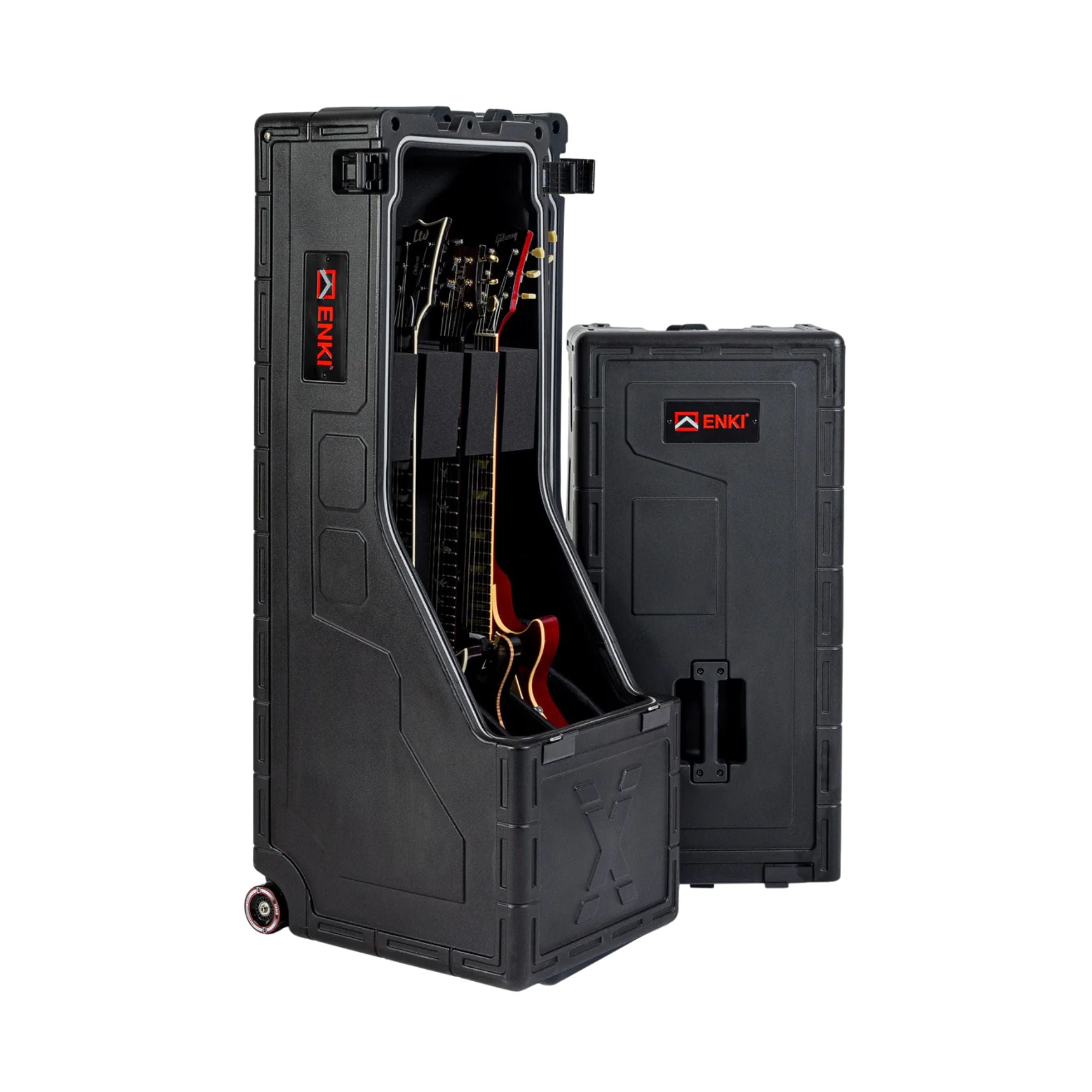 Enki X3 Case Vertical Rígido de Doble Capacidad para Guitarra Eléctrica Black