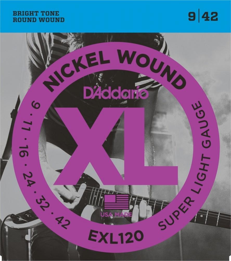 D'Addario EXL120 Cuerdas Guitarra Eléctrica 09-42