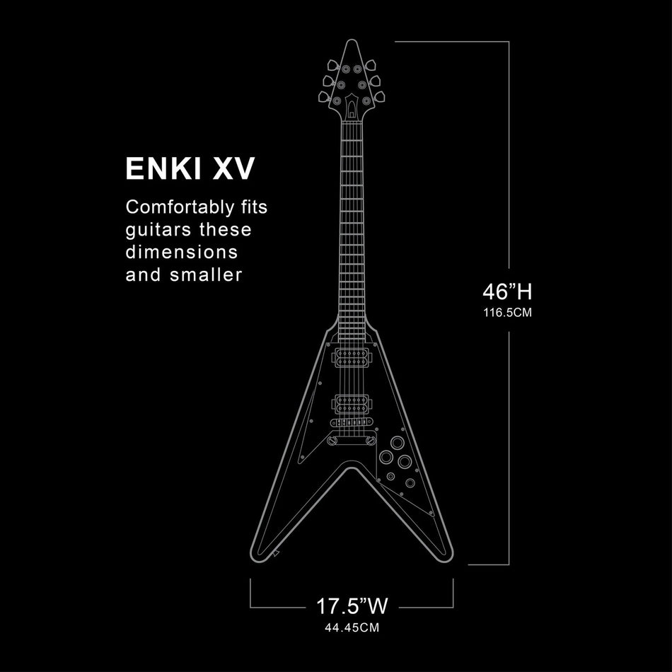 Enki XV Case Vertical Rígido de Doble Capacidad para Guitarra Eléctric