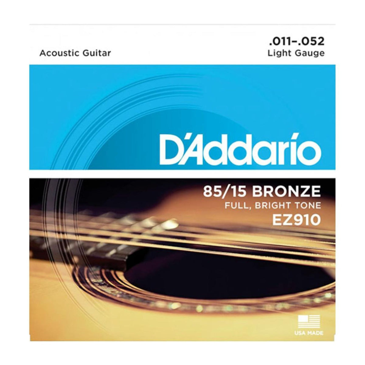 D'Addario EZ910 Cuerdas Guitarra Acústica 11-52