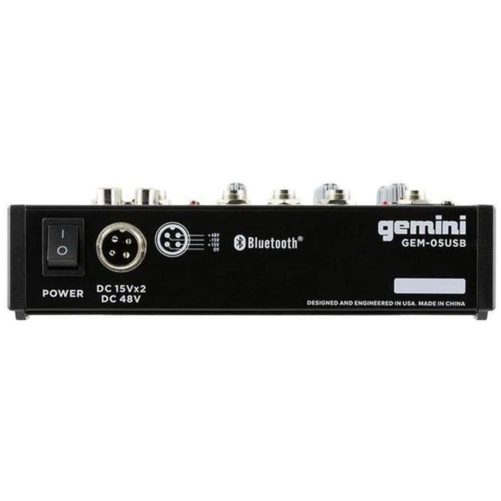 Gemini GEM-05USB Mezclador Análogo 5 Canales USB - Bluetooth